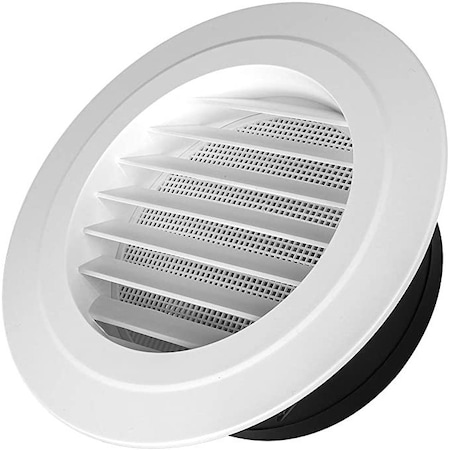 Ipower 6 Inch Air Soffit Vent ABS Round Vent Louver Grille Cover with Built-in Fly Screen Mesh GLVENT6ABSLOUVER